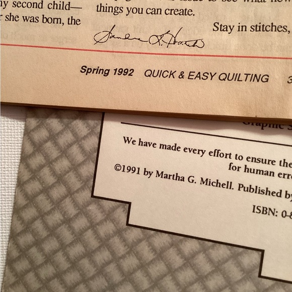 4/$15 🌻 Bundle of 2 Vintage 1992 Quilting Magazines - Picture 3 of 3